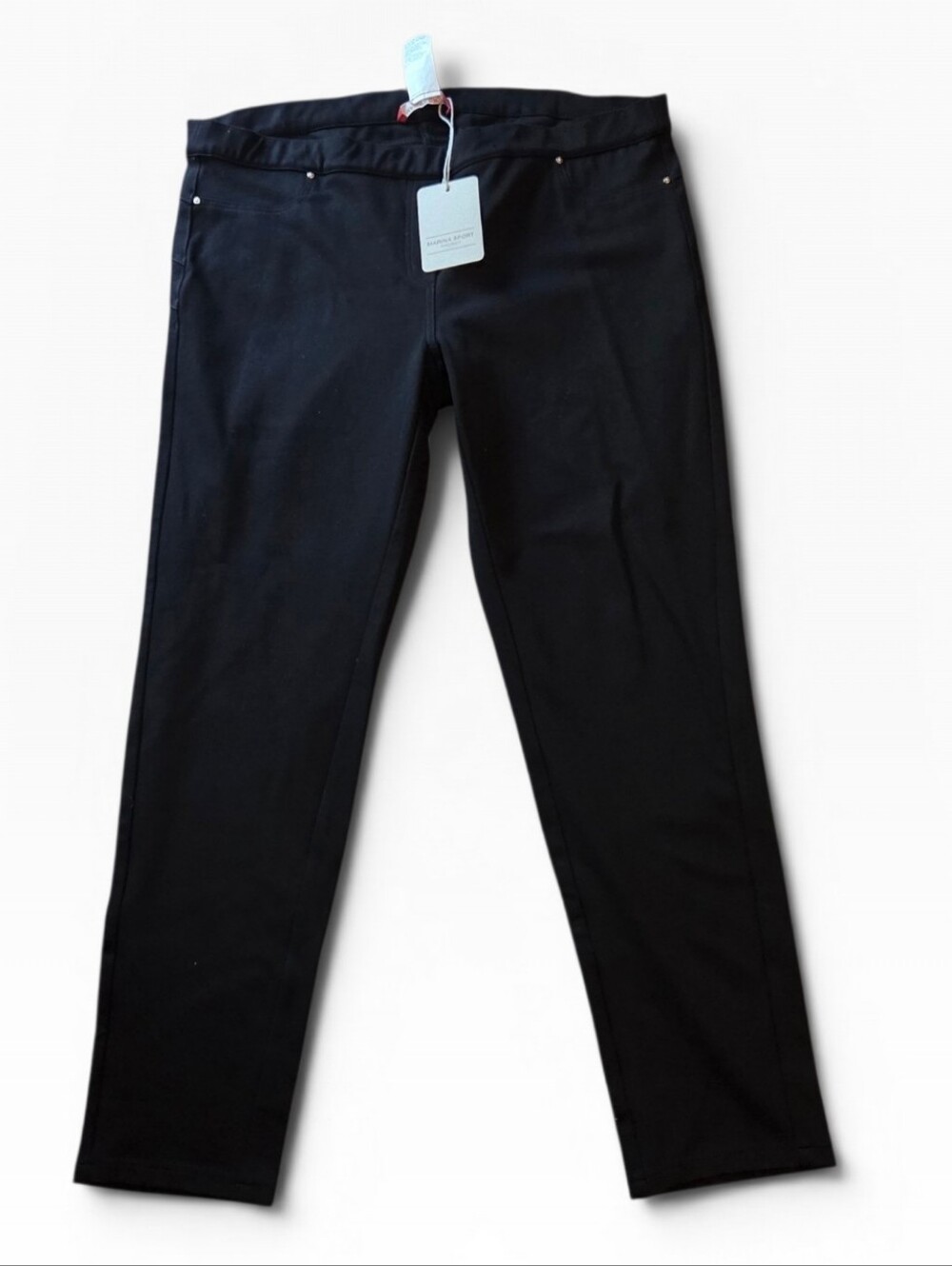 Marina Rinaldi Sport Black Pull On Stretch Jersey Pants XXL (24W)